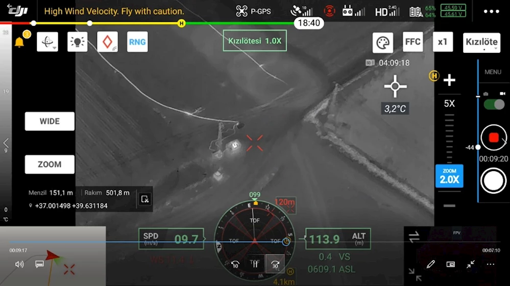 Dicle Elektrik gece görüşlü drone ile kaçak elektrik tespiti yapıyor